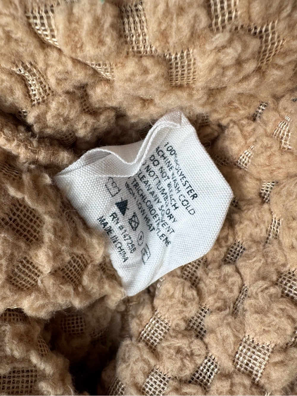 Cozy Tan Fleece Simply Southern Jacket L - Picture 5 of 6